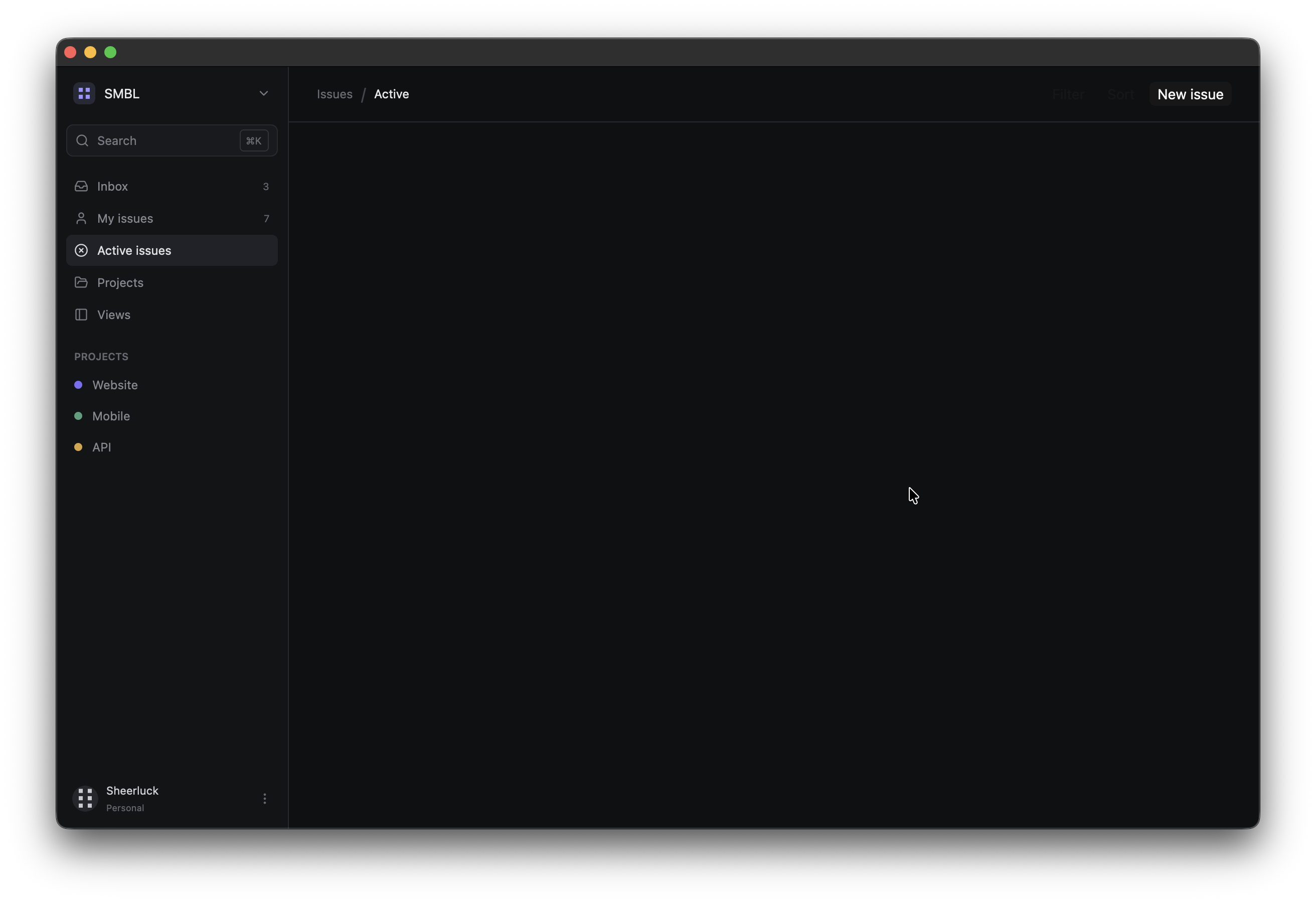 Main content header with breadcrumb and buttons