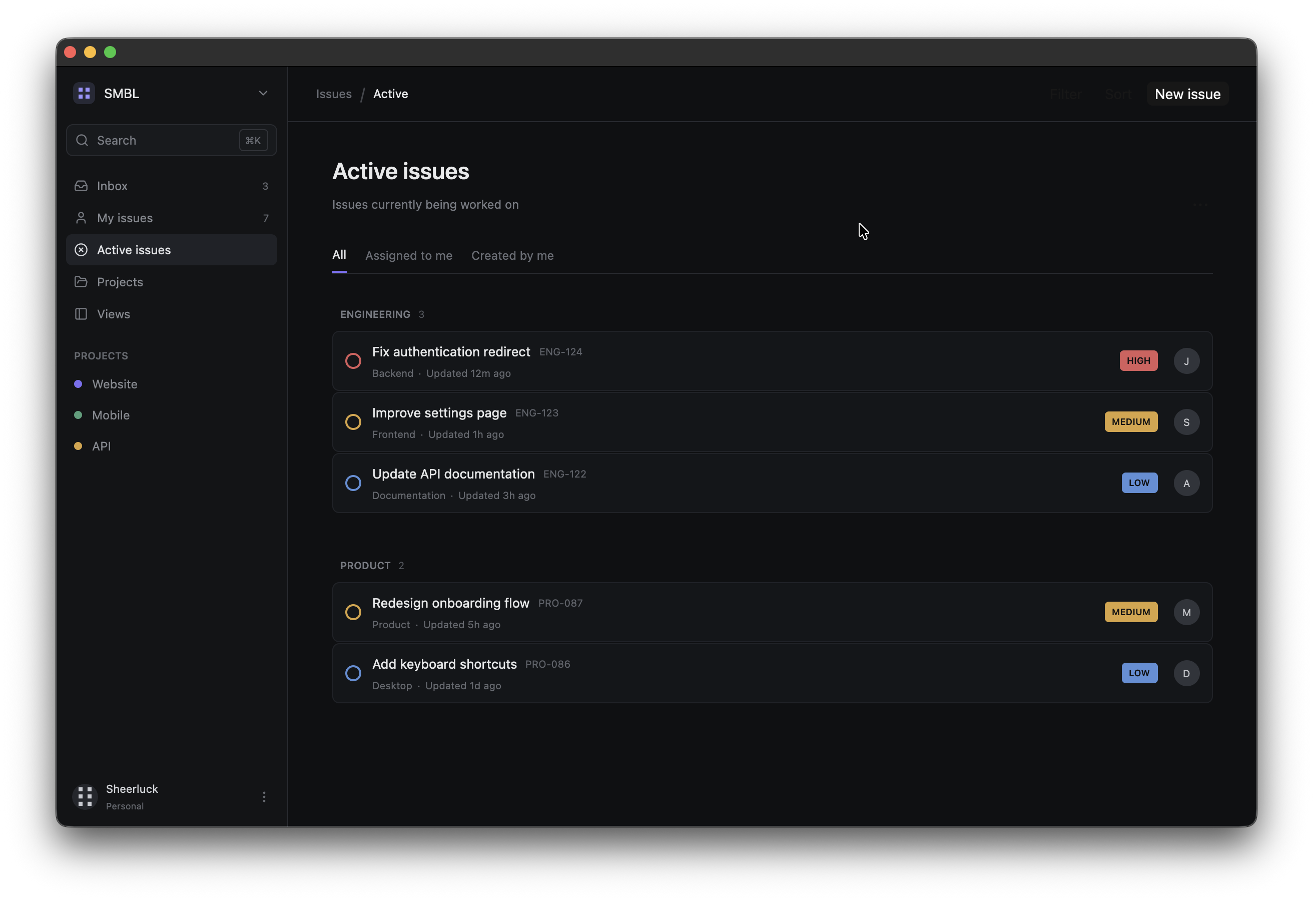 Product issues group added