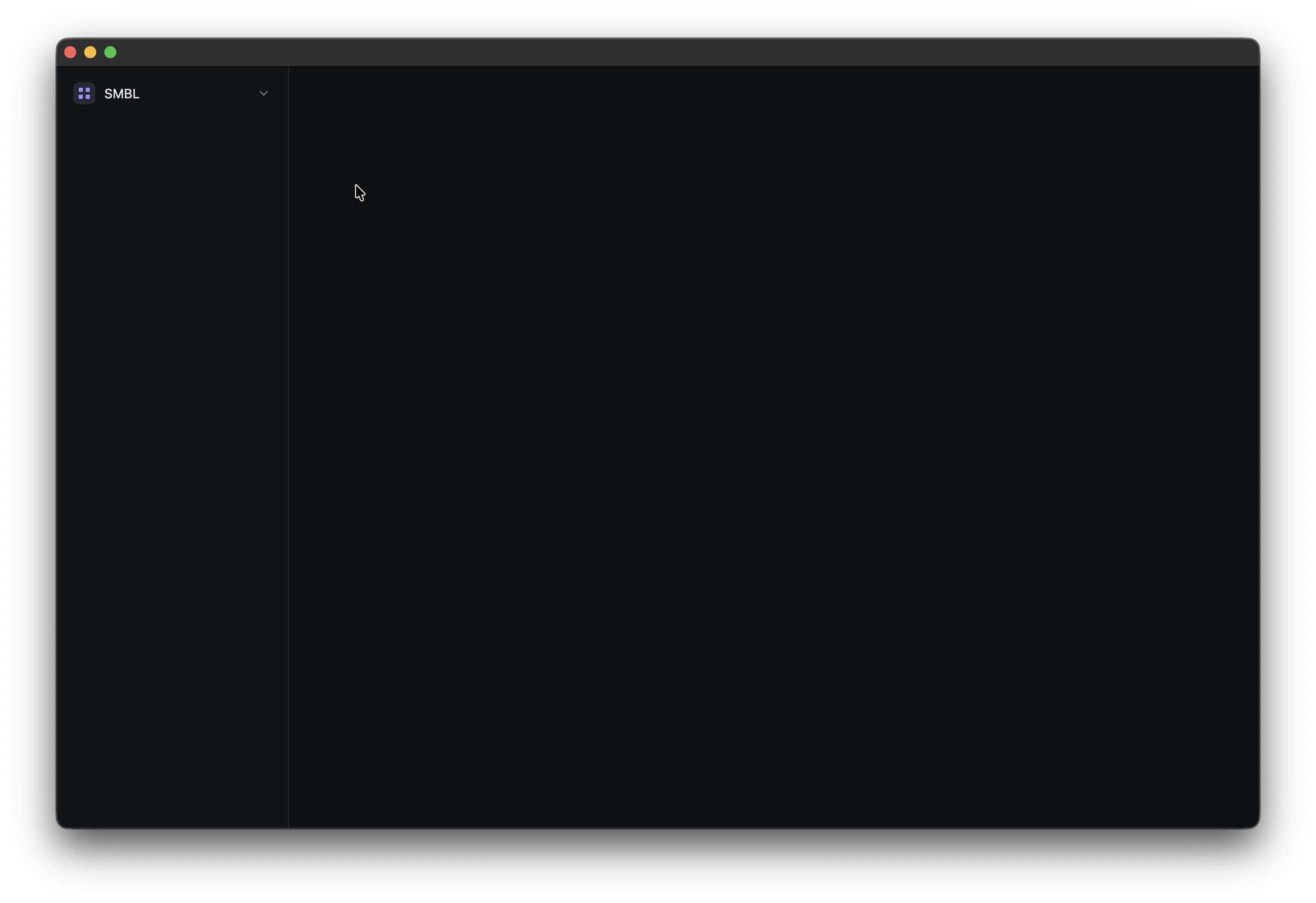 Workspace selector in the sidebar